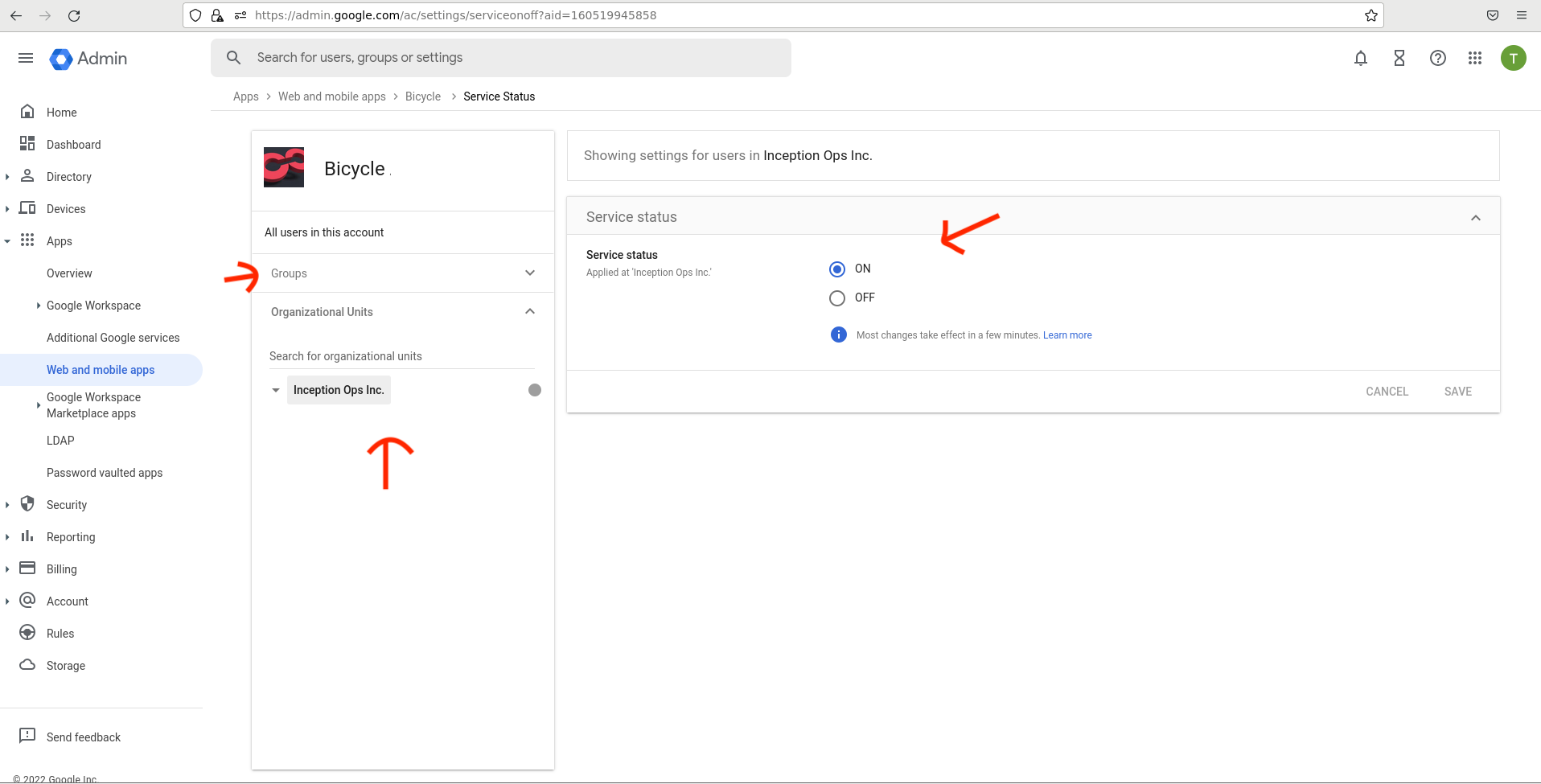 Configure group access types