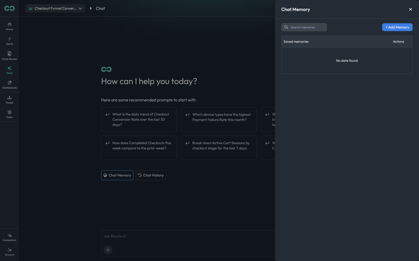 The Chat Memory panel