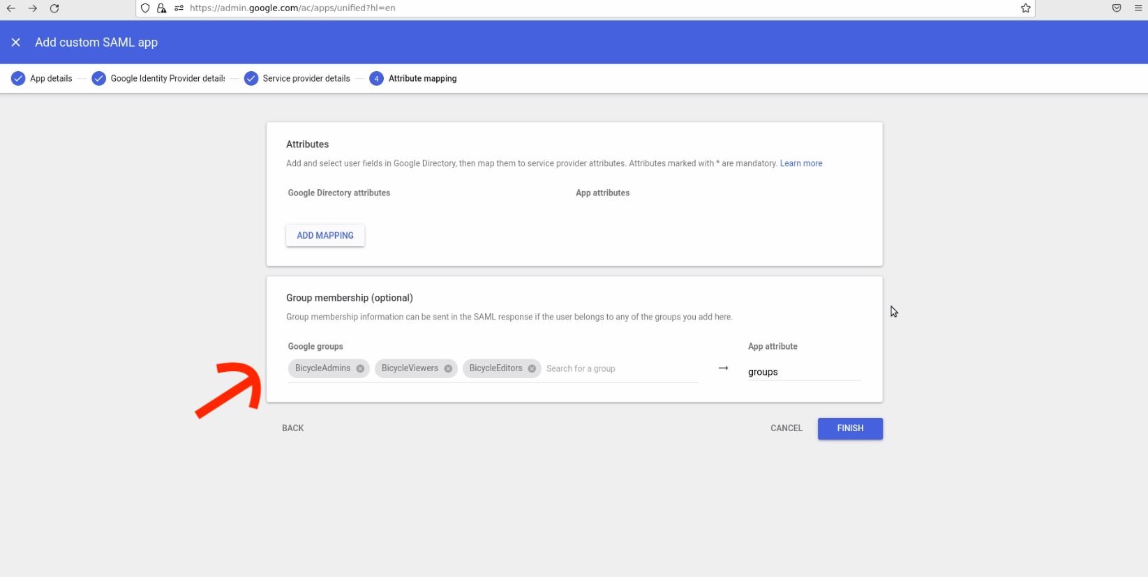 Add custom SAML app