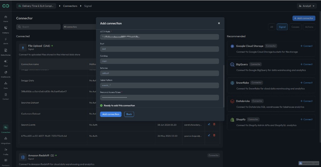 Databricks connection test succeeded